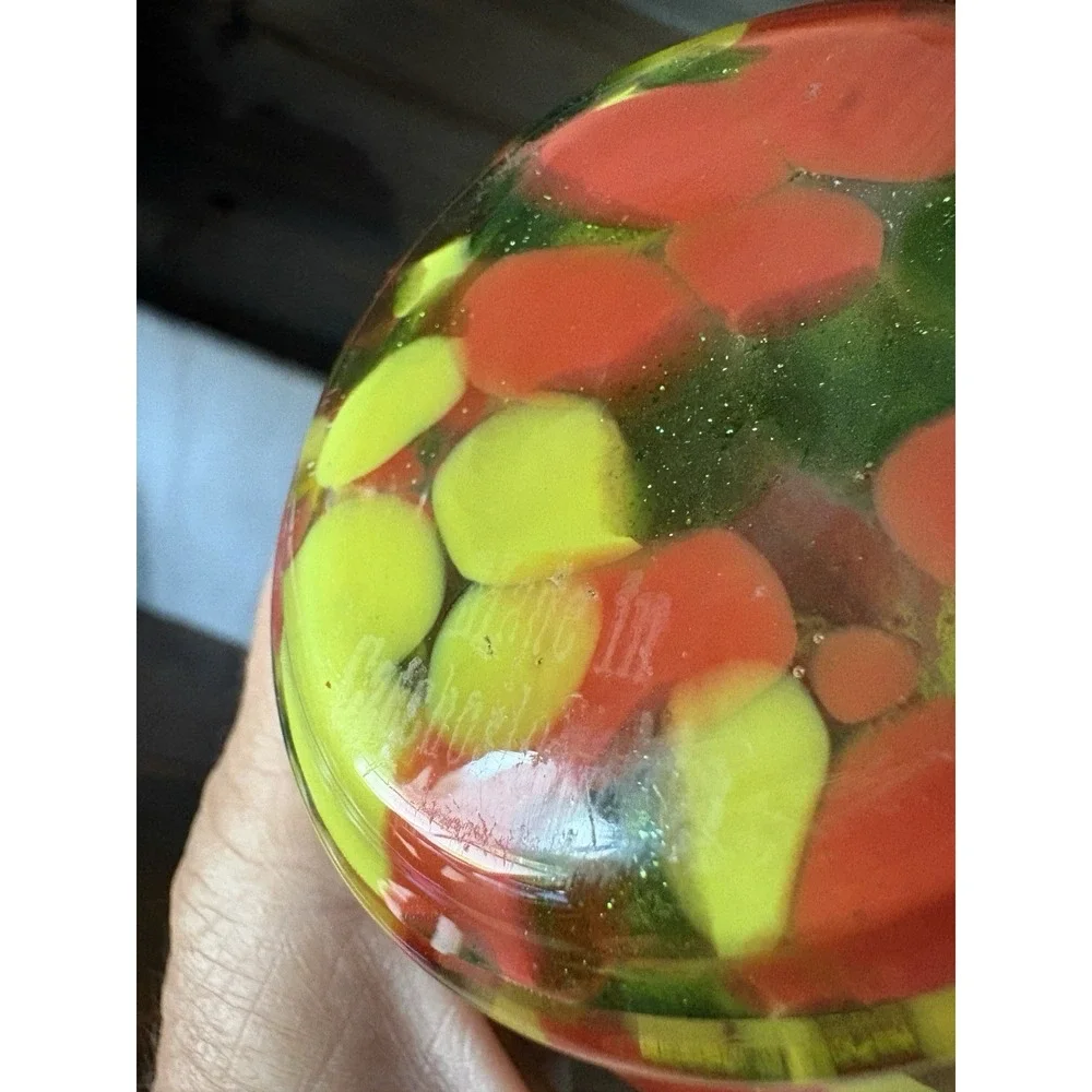 Czech Art Glass Vase 8.75
